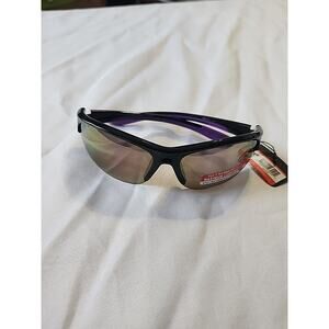 Piranha Champion FLX-T Max Comfort Shatter Resistant Wrap Sunglass Black Purple